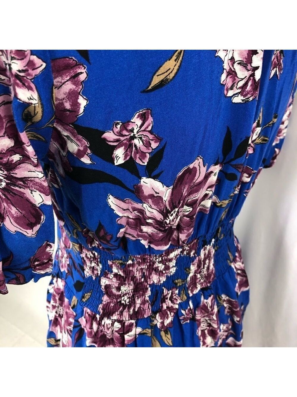 Band Of Gypsies Floral Button Fit & Flare Dress - Picture 8 of 9
